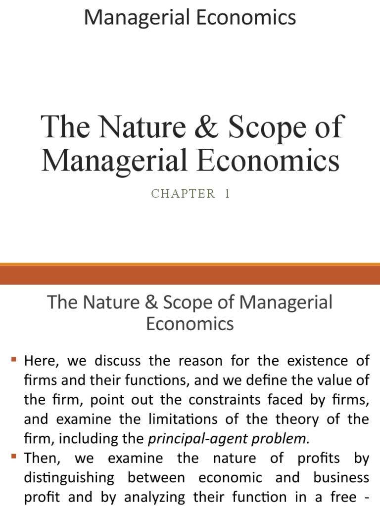 Nature and Scope of Managerial Economics | PDF | Profit (Economics ...
