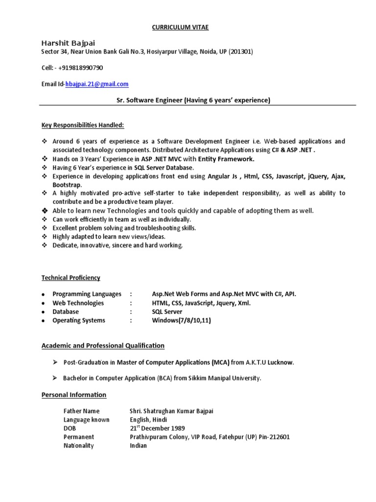 Software Engineer CV | PDF | World Wide Web | Internet & Web
