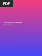 Dolby Atmos Renderer v5.0 Release Notes