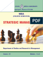 Mba FM 4sem 3course - 21 Strategic Management
