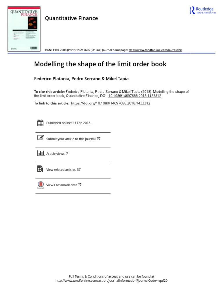 Limit Order Book Shape Modeling | PDF | Order (Exchange) | Normal ...
