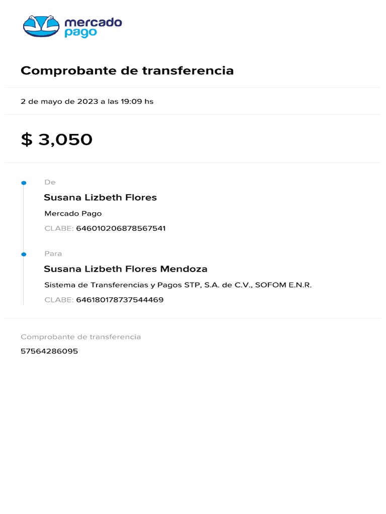 Mercadopago Comprobante 57564286095 | PDF