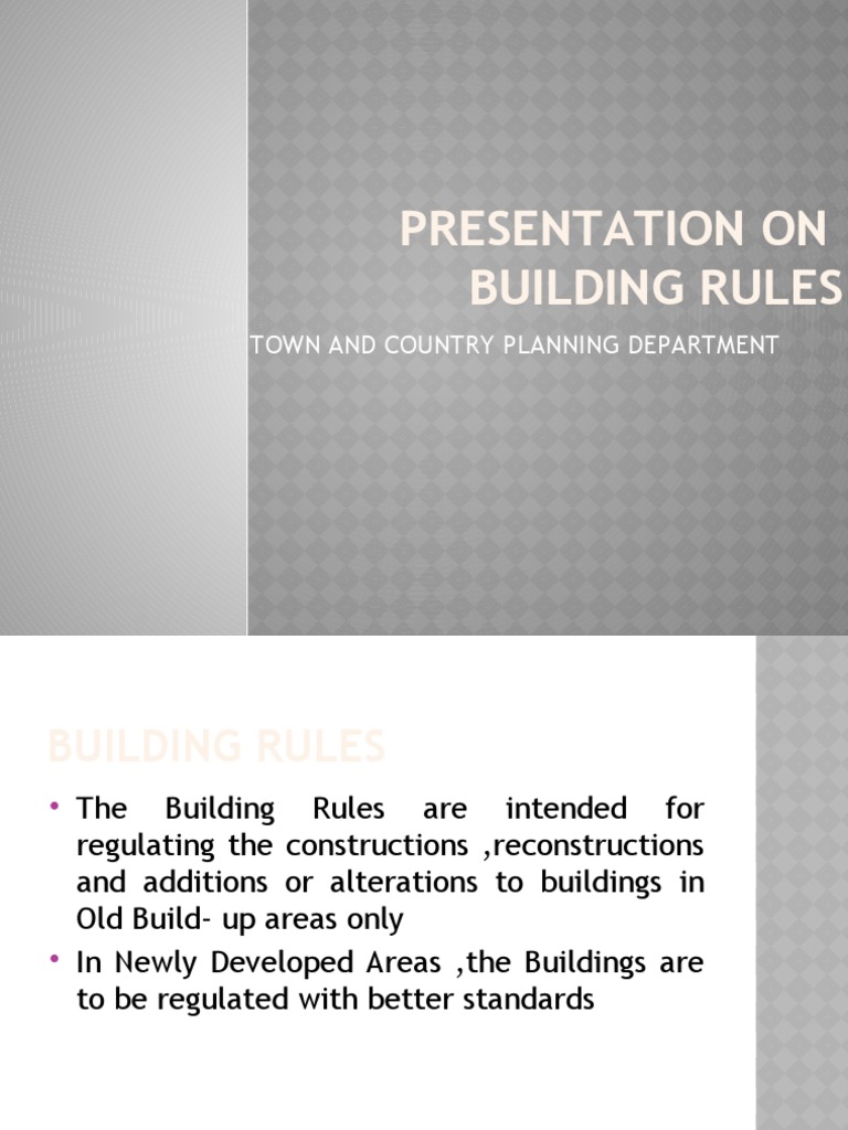 Building Rules PDF Building