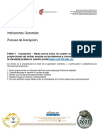 Indicaciones Generales: Proceso de Inscripción