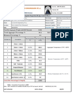 Al Darwish Engineering W.L.L: Asphalt Proportion Recipe Control Sheet