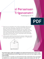 Aplikasi Persamaan Trigonometri: Pembelajaran Ke-13