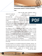 18 Demanda Sobre Tenencia y Guarda de Menores