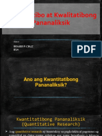 Cruz, Renier P. - Fil 02 - Kwalitatibo at Kwantitatibong Pananaliksik