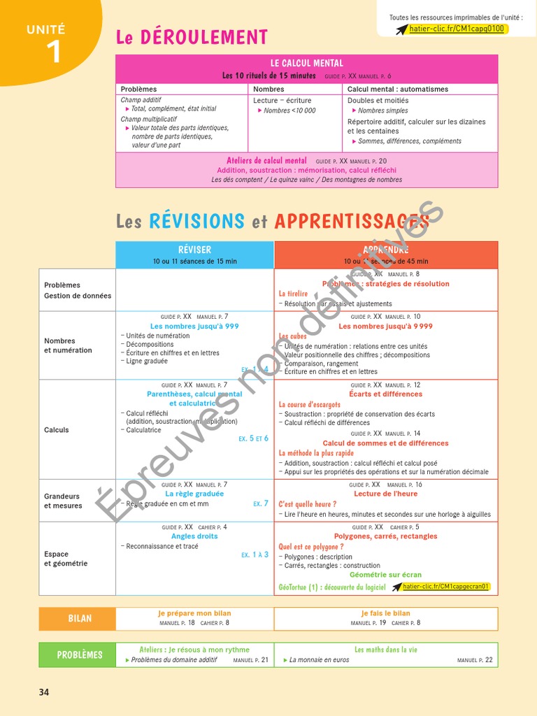 36 livrets de calcul mental (CE2 / CM) + Tableau d'évaluation interactif +  Applications