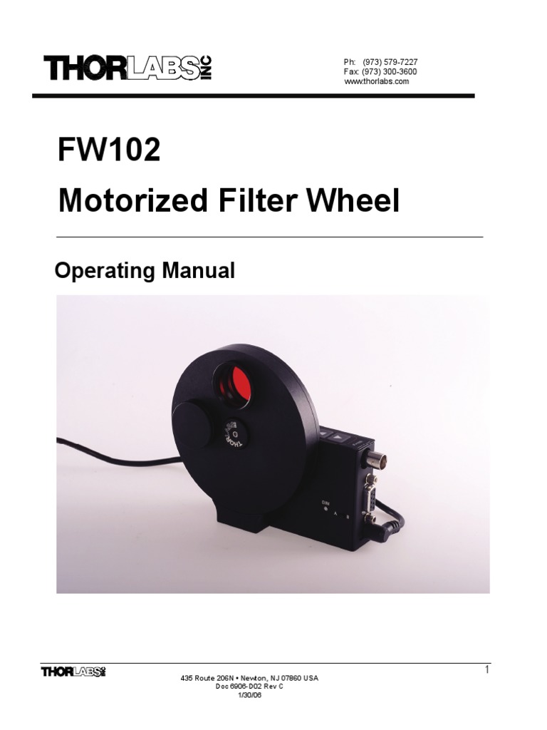 Fw102 User Manule | PDF | Command Line Interface | Optical Filter
