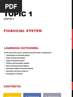 Topic 1 - Financial System