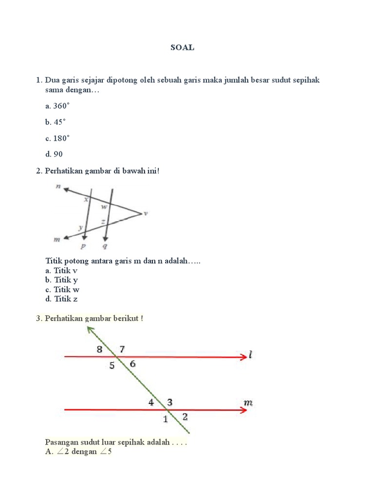 Soal dan Pembahasan Garis dan Sudut | PDF | Metode & Bahan Ajar | Griya ...