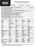 TB Screening and Risk Assessment Form | PDF | Tuberculosis | Diseases ...