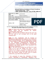 UPSC - Registration Slip FOR PRINCE NDA