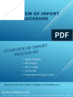 Overview of Import Procedure (1) 1