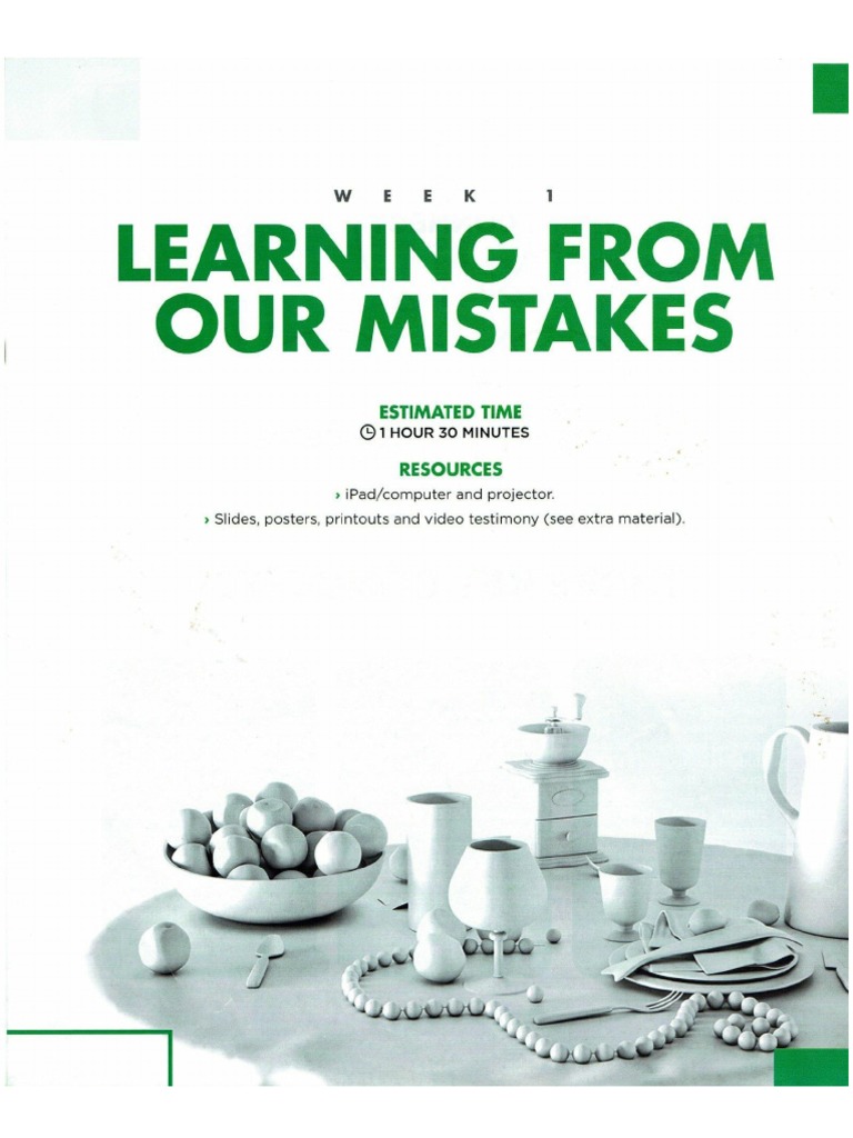 Week 1 Learning From Our Mistakes | PDF