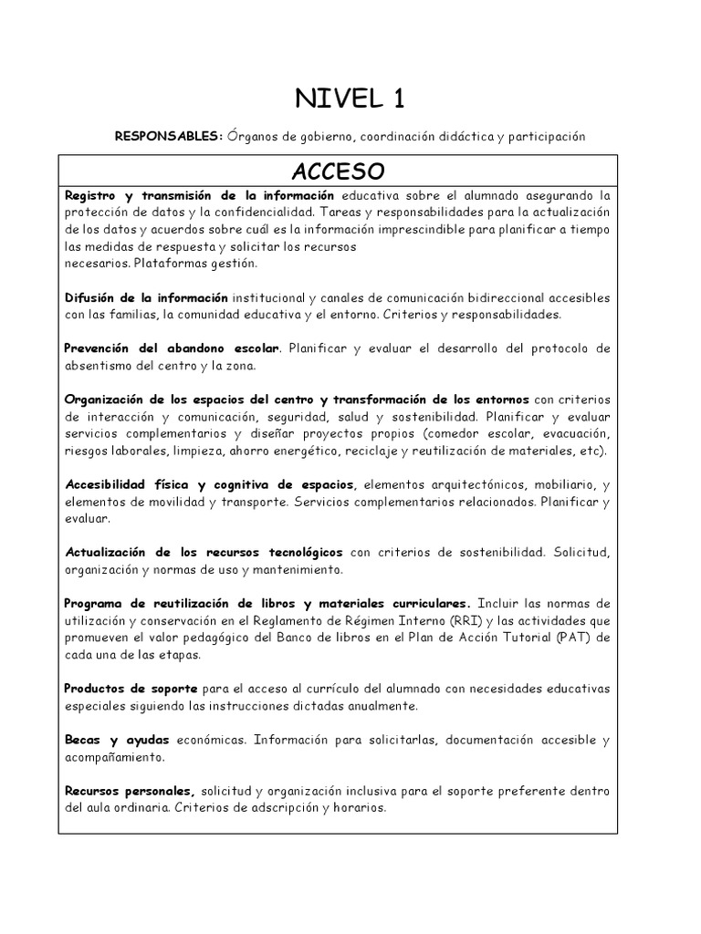 Medidas de Inclusión Educativa | PDF | Plan de estudios | Evaluación