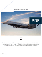 Embraer Legacy 650 Brochure, Performance, Market, Operating Costs