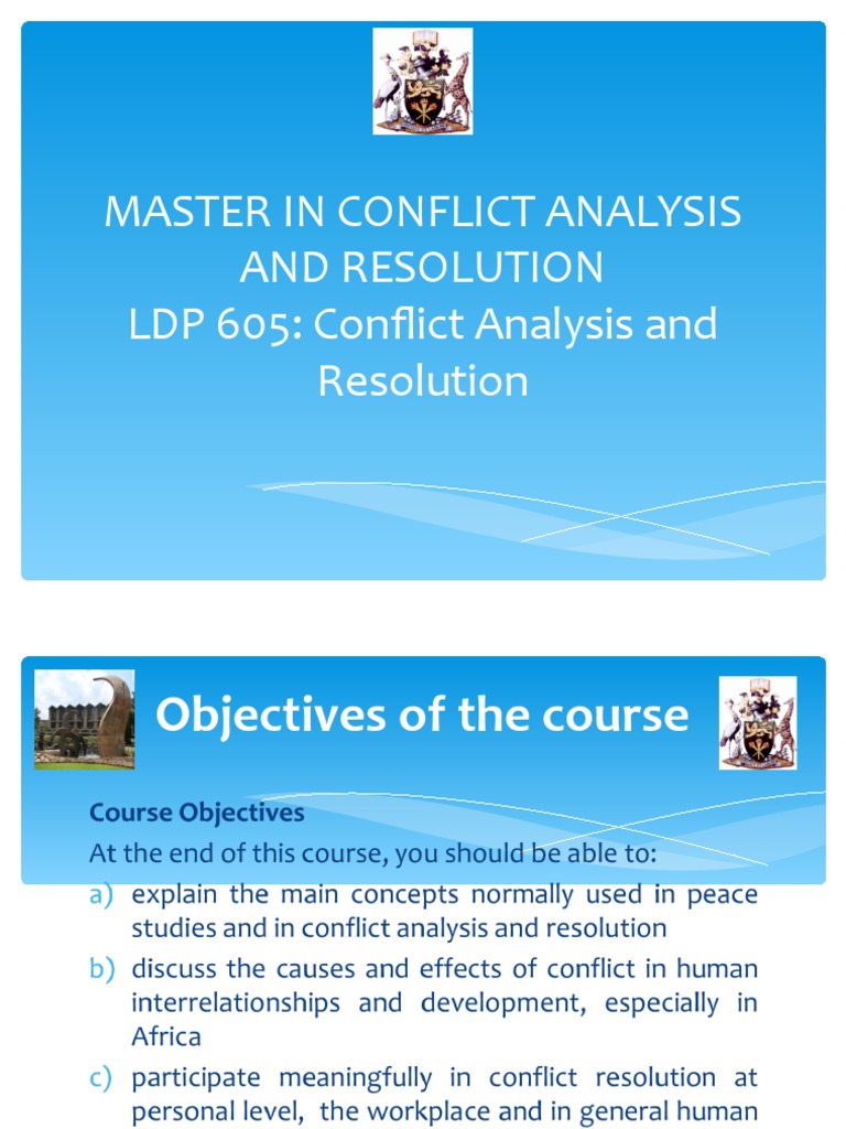 Conflict Analysis and Resolution Course | PDF | Finance & Money ...