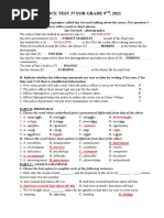 Practice Test 37 For Grade 9TH