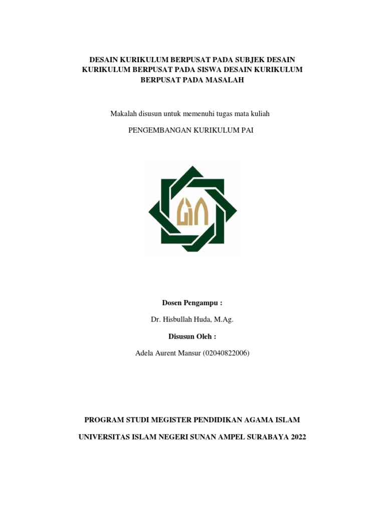 Desain Kurikulum Pdf