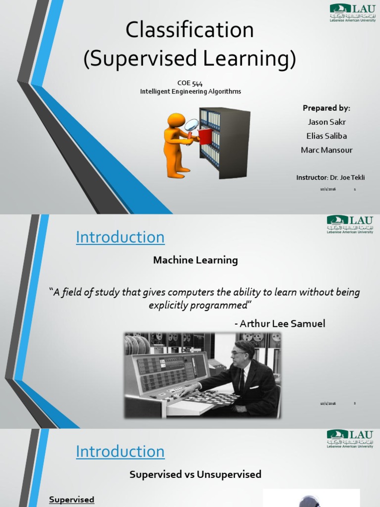 Classification - Supervised Learning | PDF | Support Vector Machine ...