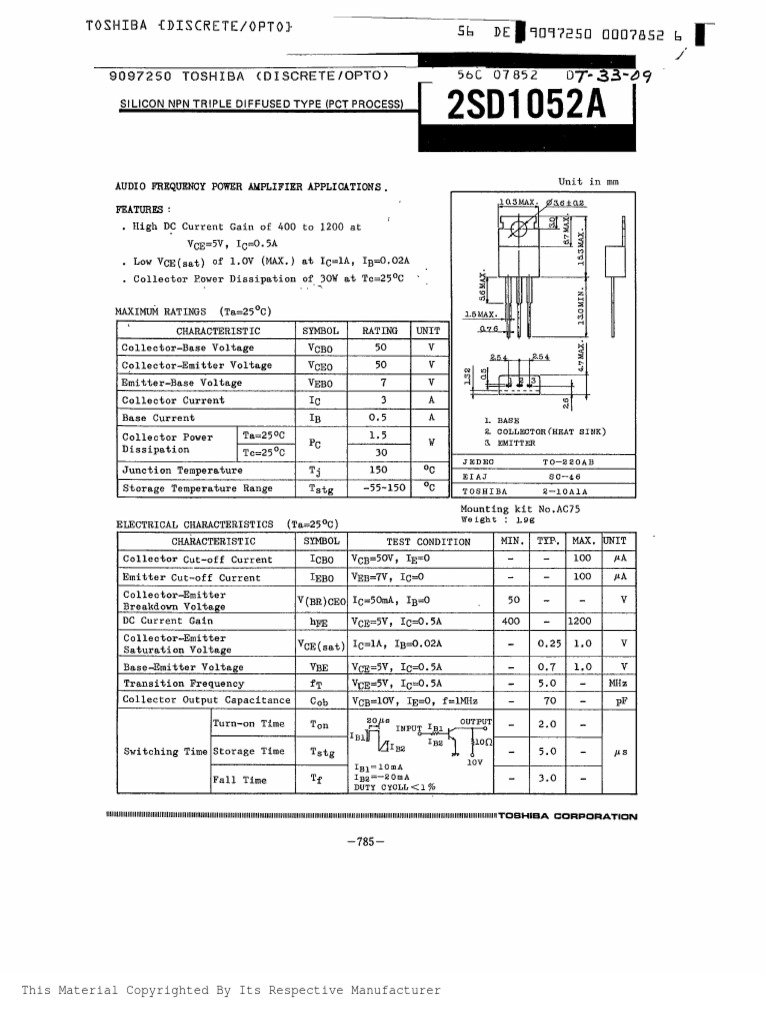 2 SD 1052 A | PDF
