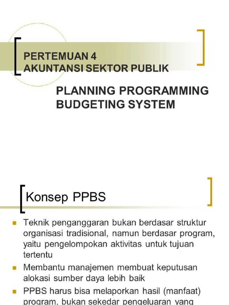 What Is Planning Programming Budgeting System