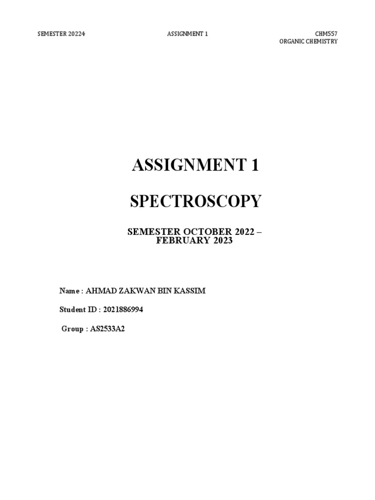 Assignment Chm557 | PDF