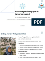 Strategi Menghasilkan Paper Di Jurnal Bereputasi - Hendri