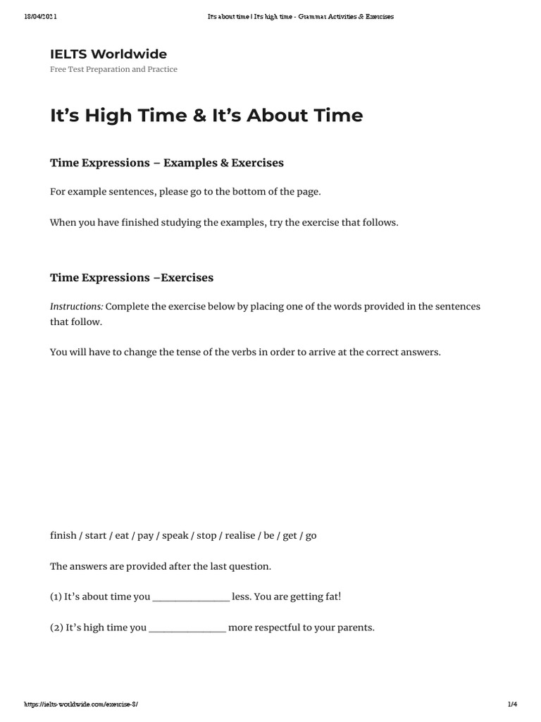 it-s-about-time-it-s-high-time-grammar-activities-exercises-pdf