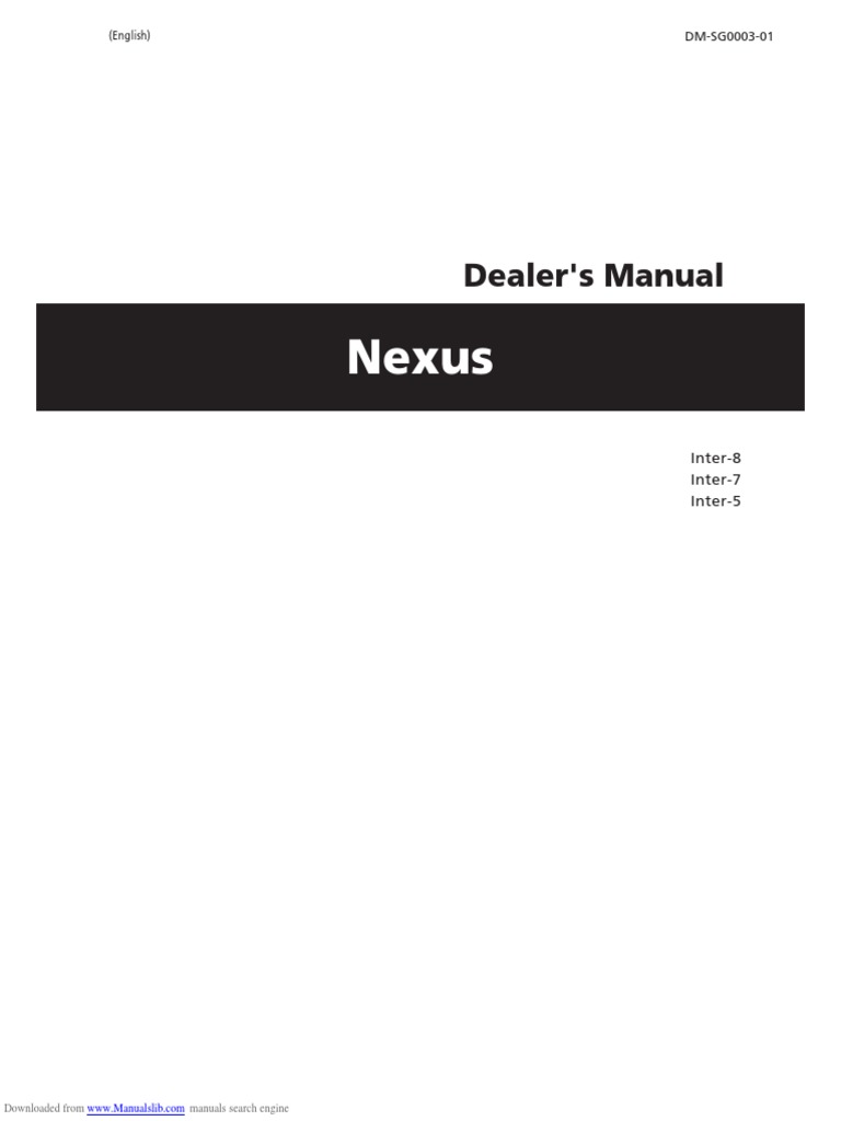 Nexus Inter8 Pdf Nut Hardware Vehicles