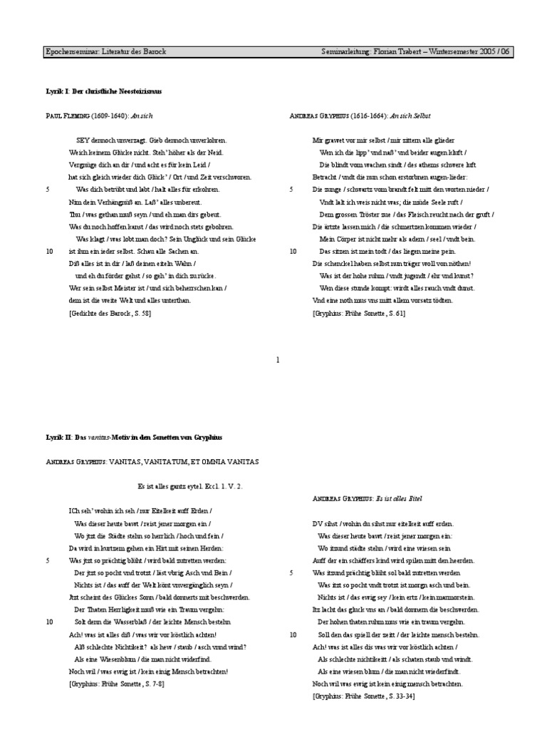 Barock Lyrikreader | PDF