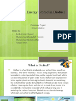 Chemical Energy Stored in Biofuel