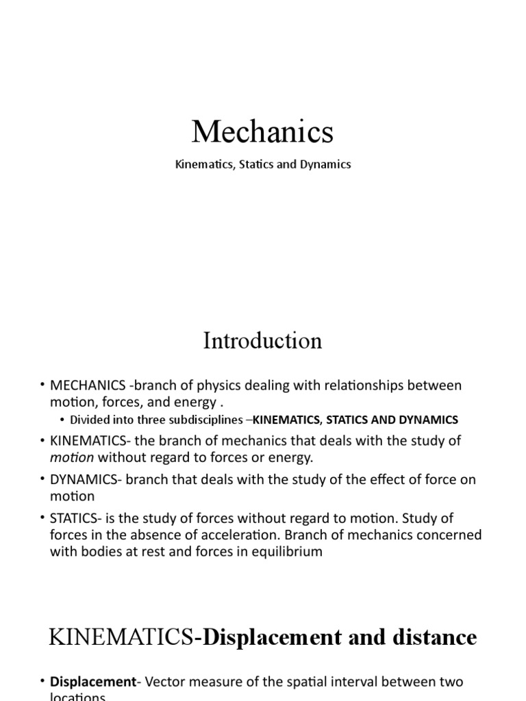 Kinematics: Motion Without Forces | PDF | Velocity | Speed