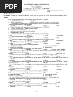 MAPEH 8 3RD PERIODICAL TEST 20points