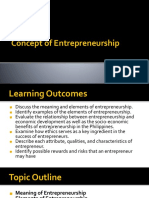 Chapter 1 Concept of Entrepreneurship - Meaning, Elements, ED
