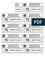 Nomor Meja PTS Kelas 7C-D 26-03