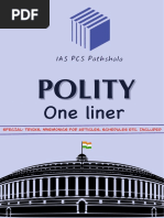 Polity (English) One Liner