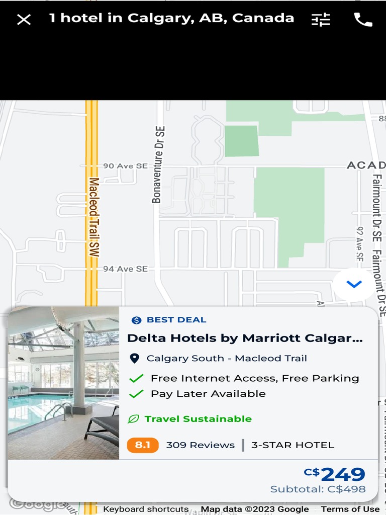Hotel Map from Priceline