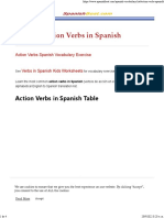 Action Verbs in Spanish SpanishBoat
