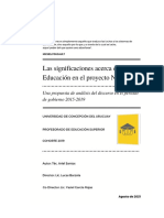 El Discurso Neoliberal en La Educación Argentina (Período 2015-2019)