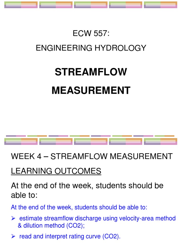 Streamflow Measurement | PDF | Discharge (Hydrology) | Earth Sciences