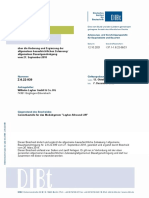 Über Die Änderung Und Ergänzung Der Allgemeinen Bauaufsichtlichen Zulassung/ Allgemeinen Bauartgenehmigung Vom 27. September 2018