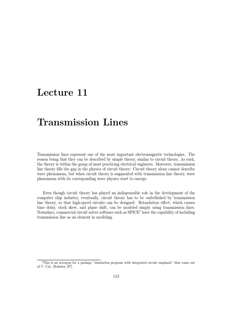 Transmission Lines PDF