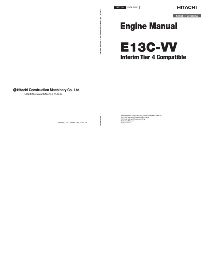 Hino E13C Engine Manual Overview | PDF | Screw | Pipe (Fluid Conveyance)