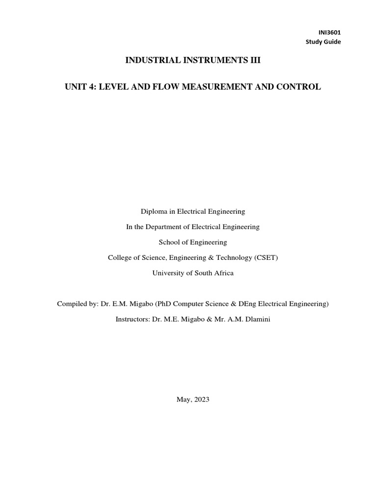 Level and Flow Measurement Guide | PDF