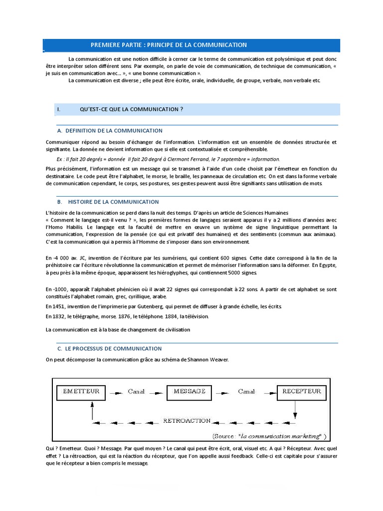 Cours Communication Pdf – THEORIES DE LA COMMUNICATION – PFZKOU