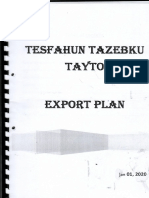 Tesfu Export Business Plan