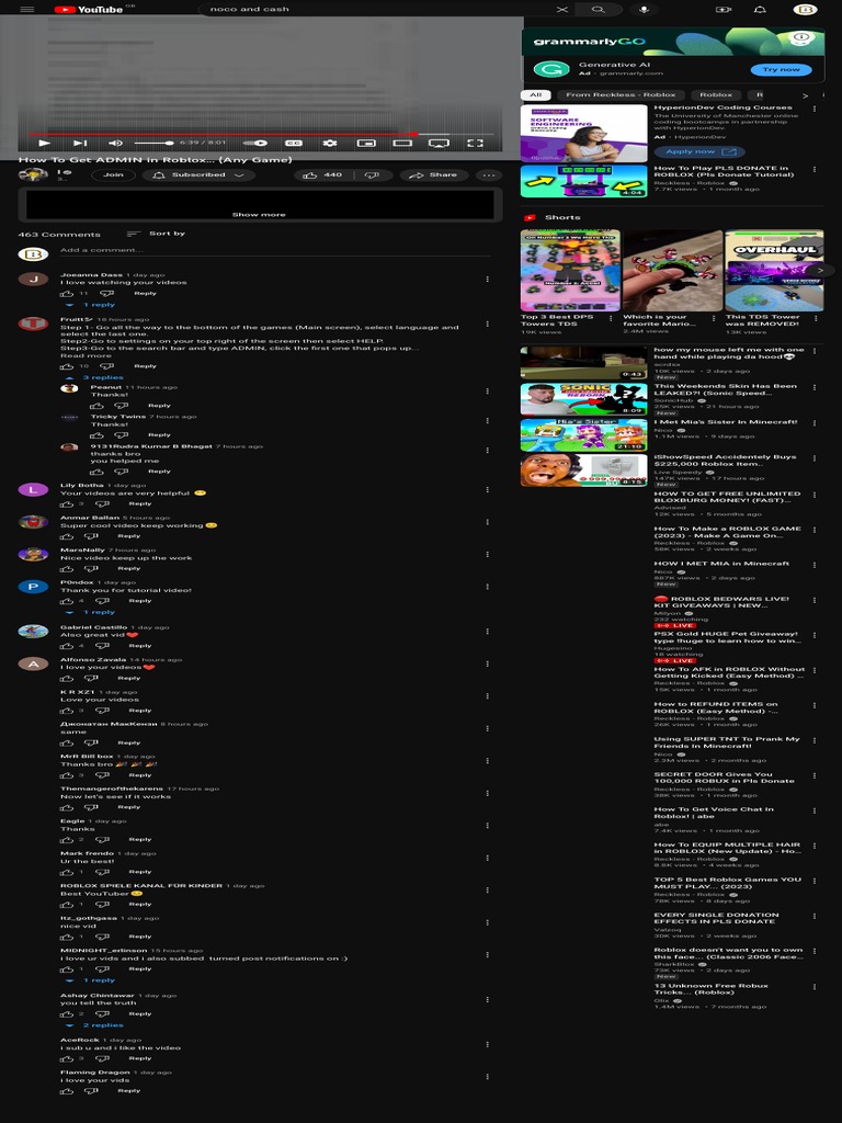 How To Get ADMIN in Roblox... (Any Game) - YouTube | PDF
